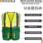 A-SAFETY High Visibility Reflective Safety Vest Customize Logo (XS-8XL)