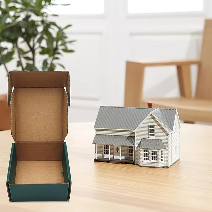 25 Pack Corrugated Packaging Box Mailers Shipping, Green Recyclable Cardboard Small Gift Mailer Boxes for Shipping Packaging Craft Gifts Giving Products (4x4x2 inch, Green)