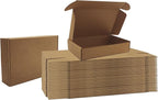 10x6x2 inches Shipping Boxes Bulk 25 Pack Brown, Corrugated Cardboard Box, Mailer Boxes for E-commerce Packaging and Holidays Gift, Small Giving Boxes for Wrapping Mailing Present