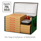 Bodaon 3-Pack Insulated Food Delivery Bag, XXXL Pizza Cooler Bags, Rideshare Delivery Bag, Thermal Cold/Hot Styrofoam Carrier for Catering/Shopping/Travel/Car, Warmer/Frozen