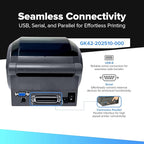 Zebra GK420d Direct Thermal | 203 DPI | GK42-202510-000 | USB, Serial, & Parallel Connectivity | 4 in Width