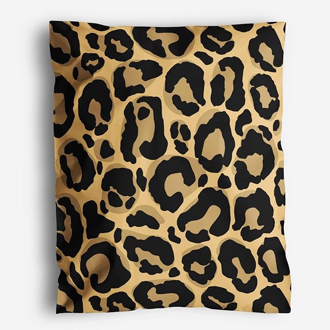 Package Mint 14x19 Poly Mailers - 100 Pack Leopard Print Design - Waterproof and Tear-Resistant Poly Mailer Bags with Self-Seal Adhesive - Opaque Mailing Envelopes for Clothing and Soft Goods