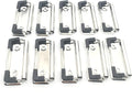 Shuokecrafts10 Pack Metal Clipboard Clips with Rubber Grips and Hanging Hole (7cm with Rubber Grip)