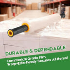 4 Rolls Stretch Wrap 15"x1000 Feet Stretch Film Shrink Wrap Packing Moving Suppliers for Shipping Moving Suppliers Packing Pallet Wrapping Surface Protection 60 Gauge (4 Rolls)