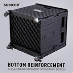 Folding Utility Cart Portable Rolling Crate Handcart Shopping Trolley Collapsible Tool Box, with Lid, on 4 Rotate Wheels, for Grocery, Shopping, Office, Teacher, Camp(Black)