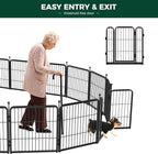 FXW Rollick Unleashed Dog Playpen for Indoor, Yard, RV Camping, 24 inch 16 Panels for Small and Puppy Dogs, Black│Patented