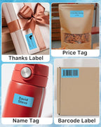 iEager 2x1 Inch Thermal Labels, Blue Rectangle Thermal Printer Stickers, Durable Shipping Label Printer Sticker for Barcode, Name, Address, 1000 Labels/Roll