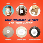 5-1000 Custom Vinyl Stickers - Upload Your own Image, Text, Design, Logo - Personalized Logo Labels for Handmade, Packaging, Bottle, Jars, Candle, Brand Stickers (White, 2x2)
