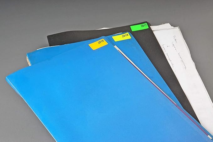 Royal Green Sticker Writable Stickers in Neon Yellow 1.57 inch x 0.75 inch (40mm x 19mm) - 2000 Pack
