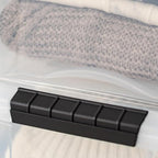 IRIS USA 40 Qt Stackable Plastic Storage Bins with Lids, 4 Pack - BPA-Free, Made in USA - See-Through Organizing Solution, Latches, Durable Nestable Containers, Secure Pull Handle - Clear