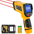 -58°F to 3992°F High-Temp Infrared Temperature Gun, Industrial Laser Thermometer Gun High Precision Triple Laser Non-Contact Pyrometer Termometer for Furnace, Kiln, Forge, Furnace, Engine, HVAC