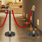 VEVOR Stanchions and Velvet Ropes, 6 Pcs Crowd Control Barriers with 4 Red Velvet Ropes, Stainless Steel Stanchion Post Queue with Sand Injection Hollow Base for Theater, Wedding, Party Supplies