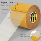2Pack Double-Sided Mesh Carpet Tape Heavy Duty, 2.4in x 66FT (132FT Total), Large Durable Duct Cloth Tape, High Stickiness Strong 2 Sided Tape for Rugs, Removable Multipurpose Tape, Easy Tear