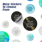 100 Custom Vinyl Stickers - Upload Your own Image, Text, Design, Logo - Personalized Logo Labels for Handmade, Packaging, Bottle, Jars, Candle, Brand Stickers (Black Gold Marble, 5x5)