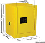 Eagle American Made 4 Gallon F﻿lammable Liquid Storage Cabinet, Self-Close Space Saver Fireproof Cabinet for Schools, Garages, Manufacturing Facilities, 17" x 17" x 22", 1903X
