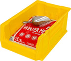 Akro-Mils 30281 Super-Size AkroBins Plastic Storage Bins, Space-Saving Stackable Bins for Garage, Classroom, Warehouse Organization, 20-Inch L x 12-Inch W x 8-Inch H, Yellow, 3-Pack