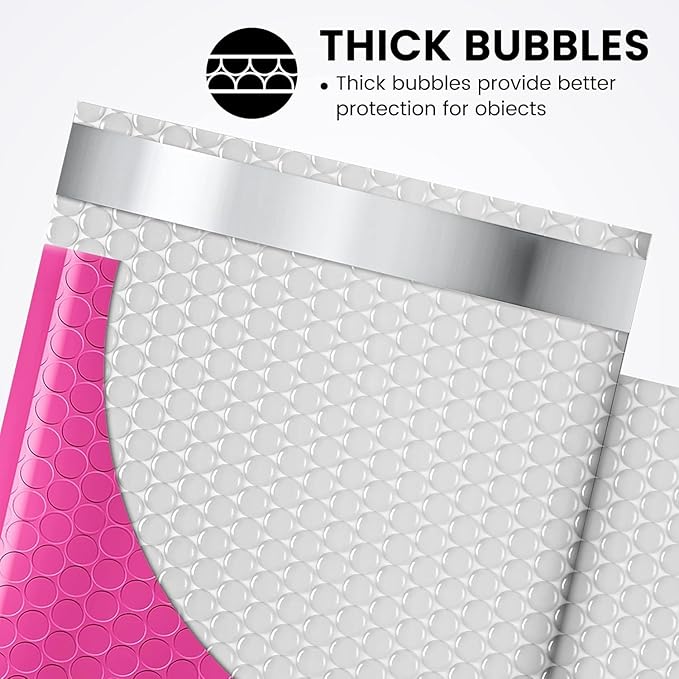 Fuxury Bubble Mailers 6x10" Pink Padded Envelopes 1000Pack Strong Adhesion Thick Padded Mailers for Small Business Mailing Small Items,Jewelry,Makeup