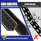 Garage Shelving-3500 lbs 5 Tier Storage Shelves,Adjustable Heavy Duty Metal Shelving Unit and Storage Large Wire Rack,Utility Steel Shelf for Warehouse Industrial Pantry Basement -72"x59"x20",Black