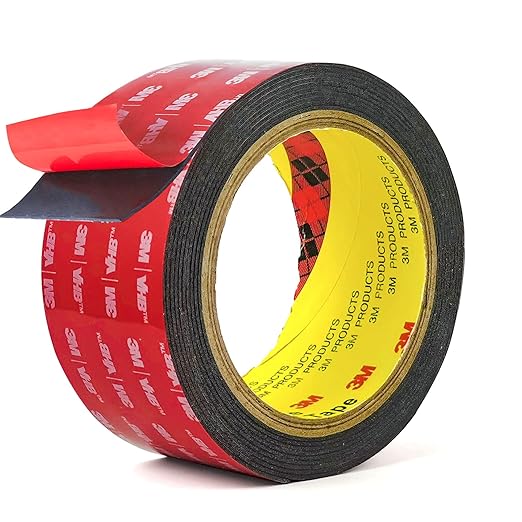 Double Sided Tape Heavy Duty Mounting Tape Strong Adhesive Tape Waterproof Foam Tape Picture Hanging Strips Carpet Tape Rug Gripper for LED Strip Light Indoor and Outdoor (2in X 10ft)