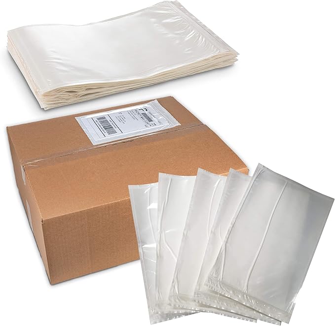MT Products Clear Plastic Envelope Pouch 6" x 9" - Disposable Blank Packing List for Shipping - Pack of 50