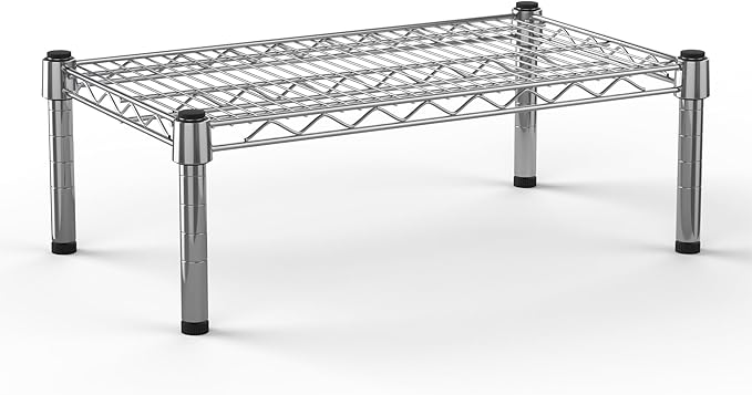 14''W x 24''L x 8''H Chrome Plated Wire Dunnage Rack | Off The Floor Storage