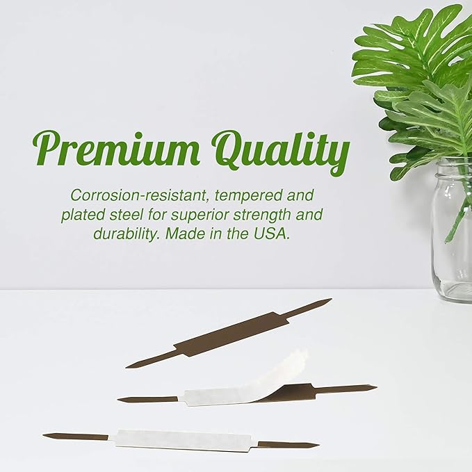 OLYMPX 100 Pcs of 2? Capacity Premium Self Adhesive Prong Paper Fastener Bases, 2.75 Inch Center for Paper File Clip Folder Accessories, 100 per Box