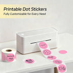 2 inch Dot Stickers Labels Circle Garage Sale Sticker 750Pcs Round Thermal Printer Stickers Printable Writable Price Labels for Yard Sale, Pink