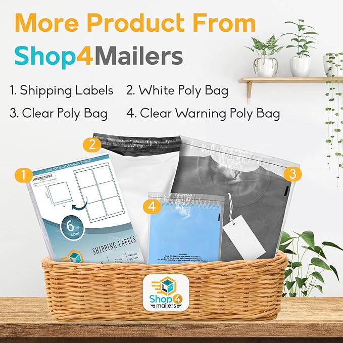 Shop4Mailers 14.5 x 19 Clear Plastic Poly Bags 1.5 Mil Self Seal Packaging for Apparel, Jewelry, Documents, Prints, Gifts, Storage – Resealable (100 Pack)