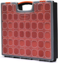 AIRTOON Multi-Purpose Toolbox, Professional Organizer with 24 Bin Compartments, Box Organizer for Hardware, Screws, Bolts, Nuts, Nails, Tools, Arts