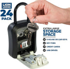 Key Lock Box for Keys with Code (24 Pack) 4 Digit Combination Lockbox for Keys Outdoor, Portable, Waterproof, Realtor Lock Box