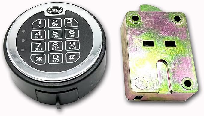 YOSEC Electronic Digital keypad time delay Lock for Safe Box, up to 5 User Codes, time delay from 0-59 Minutes,Dual Control Model