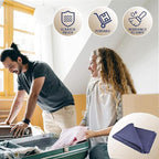 1 Pack Moving Blankets Heavy Duty 80"x72" Quilted Packing Blankets for Moving Furniture Padded Shipping Furniture Mover Blue