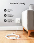 [ETL Listed] Cable Matters 2-Pack 16 AWG Heavy Duty 13A Power Extension Cord - 3ft, 3 Prong Power Cord Extension, NEMA 5-15P to NEMA 5-15R, White