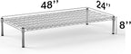 24''W x 48''L x 8''H Chrome Plated Wire Dunnage Rack | Off The Floor Storage