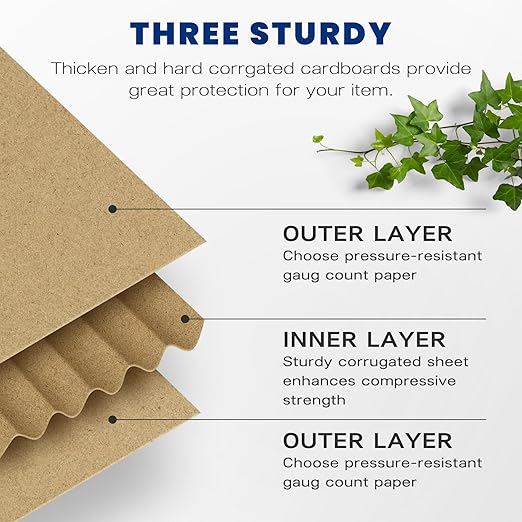 Golden State Art, 7x7x7 Inches Brown Shipping Boxes 28 Pack, Corrugated Cardboard Box for Small Business Mailing, Shipping, Packaging
