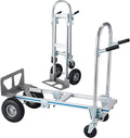 2 in 1 Hand Truck 800 LBS Weight Capacity Heavy Duty Convertible Hand Trucks Durable Aluminum and Steel Construction 4 Wheels Hand Truck Dolly
