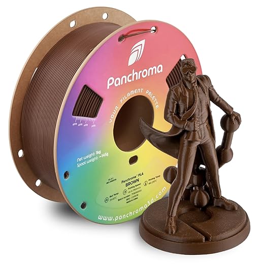 Panchroma PLA Brown 3D Printer Filament, 1.75mm, 1kg Spool, Easy to Print, High Speed Printing, Tangle Free, AMS Compatible, Perfect for Toys, Decor, Miniatures, Models & Cosplay