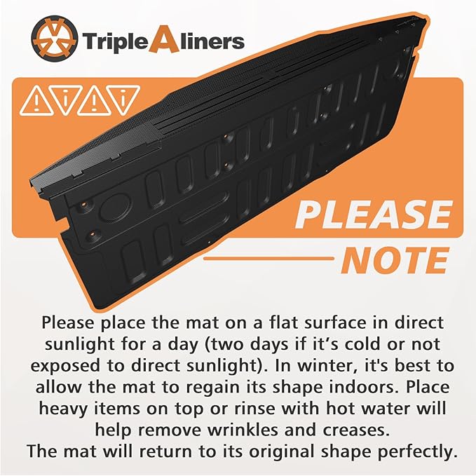 TripleAliners Compatible with Ford Super Duty 2017-2022 F250/F350/F450 Accessories Tailgate Mat with Tailgate Cap Top Protector Full-Coverage All Weather Truck Bed Cover Liner Replacement