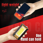 2-pack Magnetic Work Light, Rechargeable LED Flashlight, Portable Lights, 40w 1500 Lumens, 6500k, Metal Hanging Hook, 3 Lighting Modes for Car Repairing, Camping, Hiking, Fishing, Backpacking