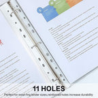 Sheet Protectors, HERKKA 700 Pack Heavy Duty Clear Plastic Page Protectors Sheet Reinforced 11-Hole Fit for 3 Ring Binder Fits Standard 8.5 x 11 Paper, 9.25 x 11.25 Top Loaded, Acid Free