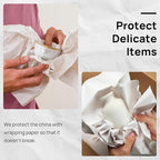 White Packing Paper Roll 17”W x 350'L Newsprint Paper Roll for Packing, Moving and Wrapping, Packaging Newsprint for Moving Supplies, Newsprint Paper for Sketching Crafting 1 Pack