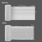 Large Bubble Cushioning Wrap for Packing, 15.75''*328' Inflatable Air Pillows for Shipping & Moving Heavy Duty Space Saving Big Box Filler, Recyclable Shipping Supplies with Pump, 55um