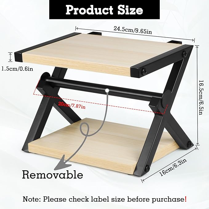 Alyoen Label Holder for Rolls and Fan-Fold Labels, Shipping Thermal Label Holder for Thermal Printer, Desktop Label Printer Accessory Supplies for Home, Office, Small Business