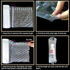 Bubble Cushioning Wrap Roll Inflatable Bottle Shipper Protector Sleeve, Air Pillows for Shipping Large Size Air Bubbles Packing Supplies for Fragile Items Recyclable Packaging Material 12"x82'