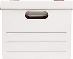 Amazon Basics Storage/Filing Boxes with Lift-Off Lid - Letter/Legal Size, Sturdy, Easy Assembly, White, 16.2" L x 12.5" W x 10.5" H, Pack of 20