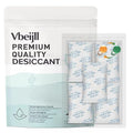 5 Gram (50 Pack) Color-Indicating Silica Gel Packets, Each 5 Pack Individually Sealed, Food Grade Desiccant - Rechargeable Moisture Absorbers for Food Storage, Electronics, 3D Filament & Safes