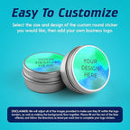 100 Custom Vinyl Stickers - Upload Your own Image, Text, Design, Logo - Personalized Logo Labels for Handmade, Packaging, Bottle, Jars, Candle, Brand Stickers (Blue Green, 3x3)