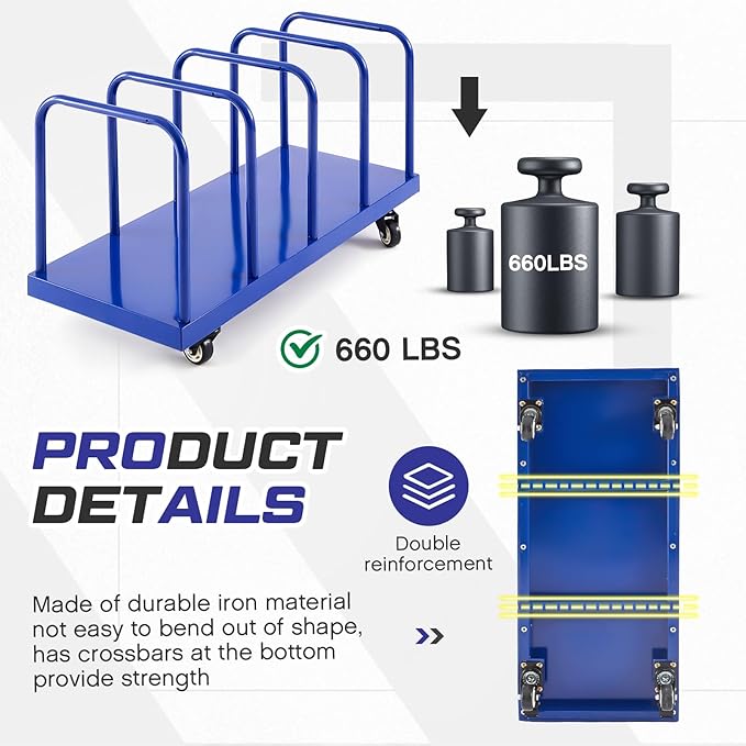 Metal Carton Cart Stand Carton Stand Rack Portable Floor-Standing Storage Cart with Wheels 42" x 18" x 22", 660 Lb. Capacity Home Supermarket Commercial Movable Cardboard Box Rack
