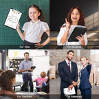 Small Clipboard with Storage, A5 Clipboards with Pen Holder, Half Letter Clip Boards 6x9 Mini Plastic Clipboard with Low Profile Clip for Classroom, School, Office Supplies (Black)