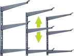 Heavy Duty Lumber Storage Rack by Delta Cycle, Holds Up To 720 lbs - 3-Tier Wide Wood Storage Rack With Fully Adjustable Arms - Steel Construction Storage Solution For Garage, Basement & Pantry